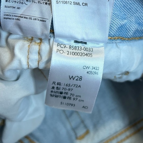 Levi's 501 Womens Mid Thigh Cut Off Shorts- Size 28 - Picture 8 of 11